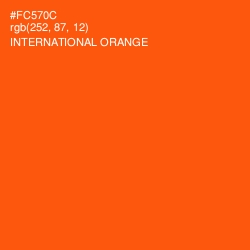 #FC570C - International Orange Color Image